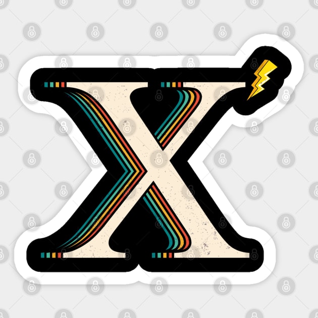 Retro Chi Letter Sticker by Artistry Vibes